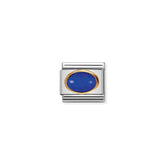 Nomination COMPOSABLE CLASSIC Edelsteine, Edelstahl und 18k gold (09_LAPISLAZULI)